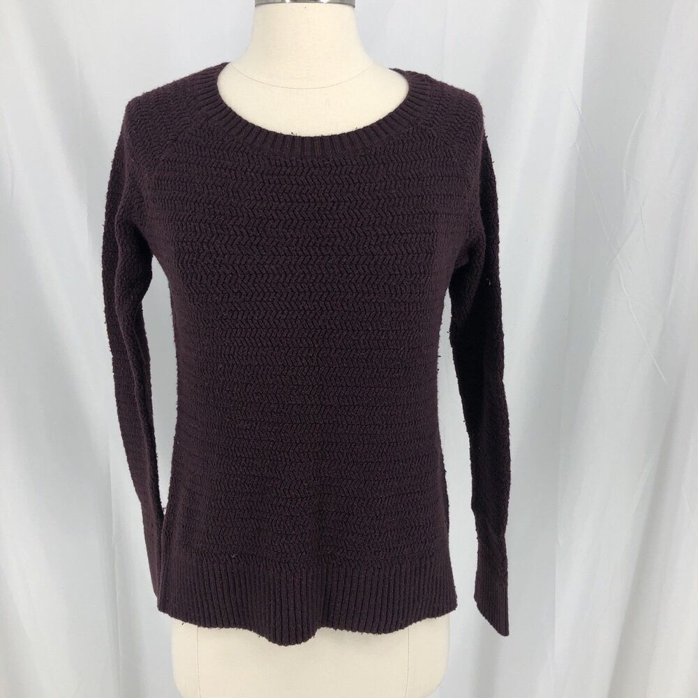 Ann Taylor LOFT Women's Medium Plum Purple Knit Sweater